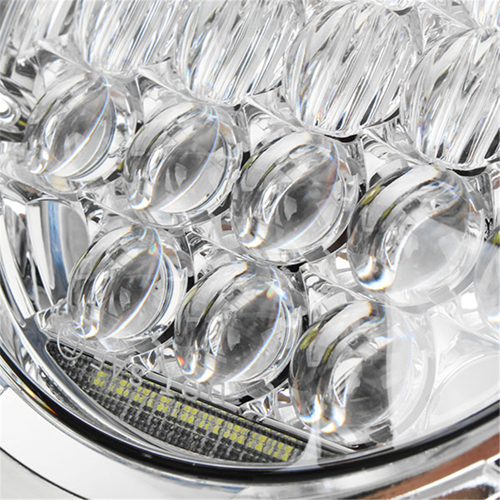 75W-IP67-6500K-5DLens-7Inches-Motorcycle-Stainless-LED-Headlights-HighLow-Beam-1325719