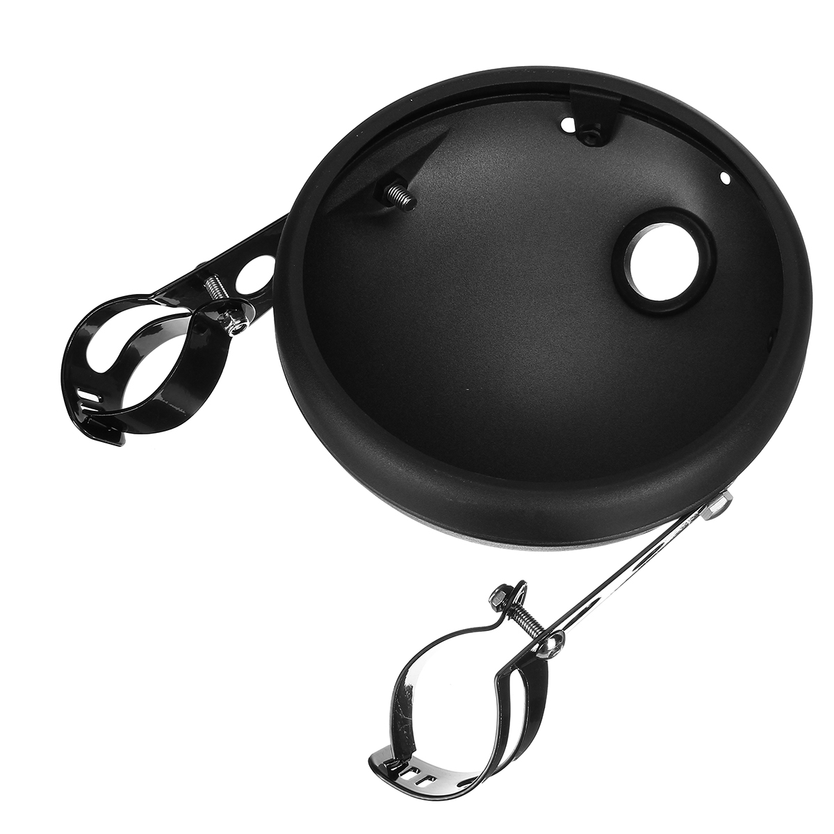 7inch-Motorcycle-Headlight-Housing-Cover-Mount--Bracket-Round-Headlamp-Black-1695769