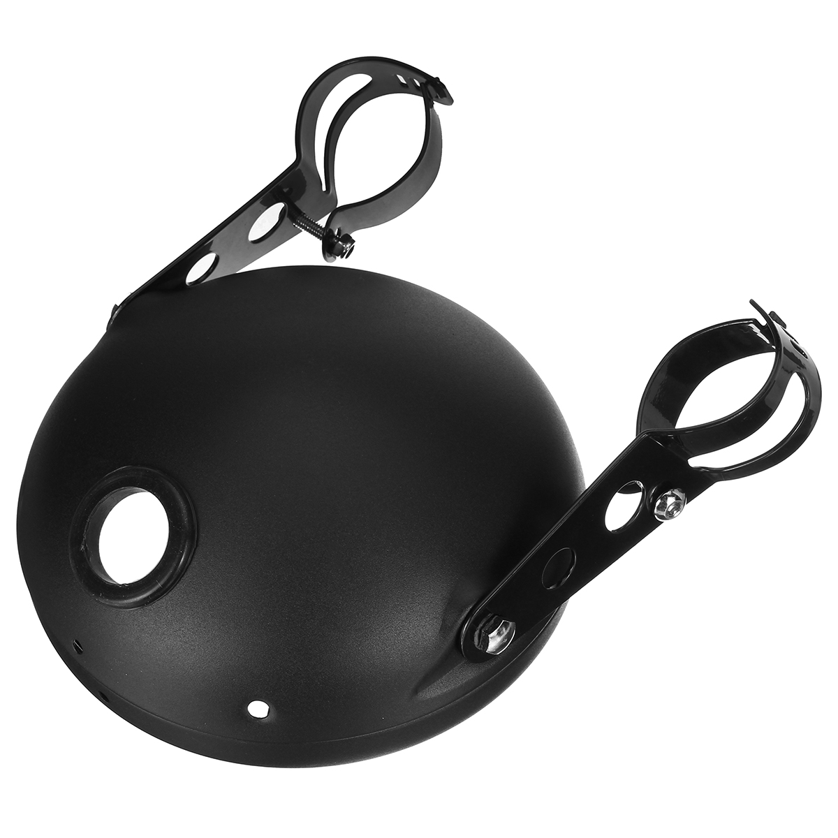 7inch-Motorcycle-Headlight-Housing-Cover-Mount--Bracket-Round-Headlamp-Black-1695769
