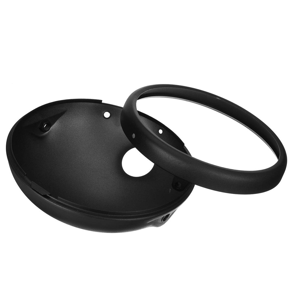 7inch-Motorcycle-Headlight-Housing-Cover-Mount--Bracket-Round-Headlamp-Black-1695769