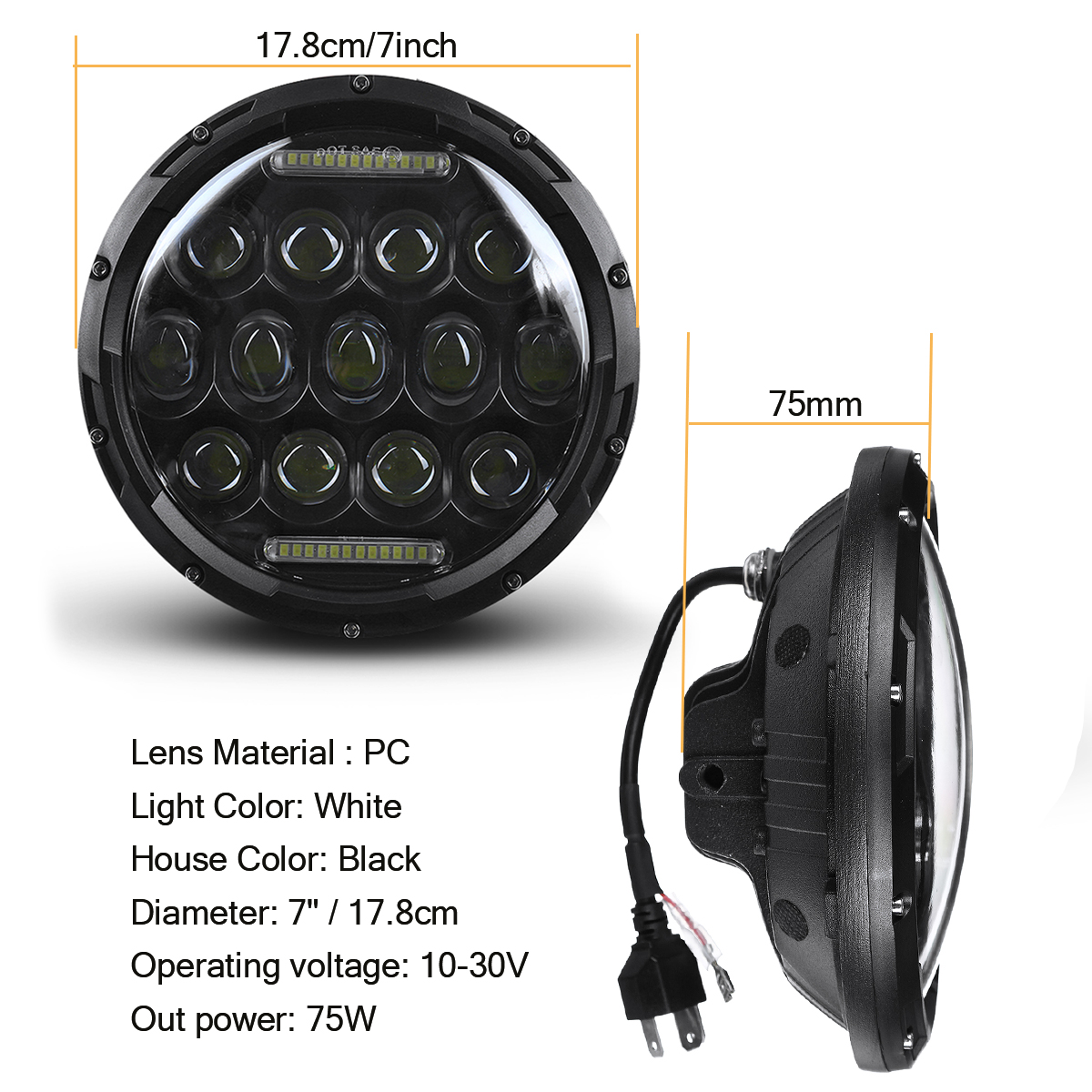 7inch-Round-LED-Black-Headlight-White-Lamp-DRL-HiLo-Beam-For-JeepJK-TJLJCJ-1685831
