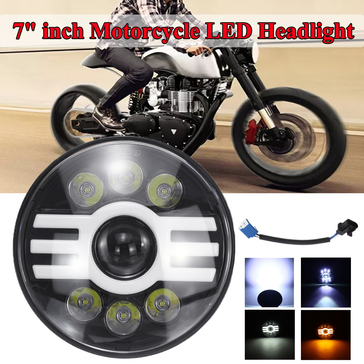 7quot-Motorcycle-Halo-Ring-LED-Headlight-Front-Light-IP68-For-Yamaha-For-Honda-For-Kawasaki-1736135