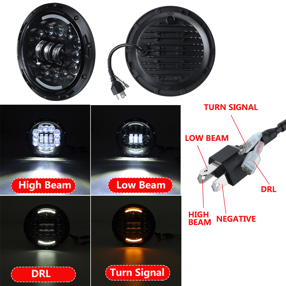 7quot-Motorcycle-LED-Headlight-Projector-Halo-Angel-Eye-Hi-Lo-Beam-Turn-Signal-DRL-1734837