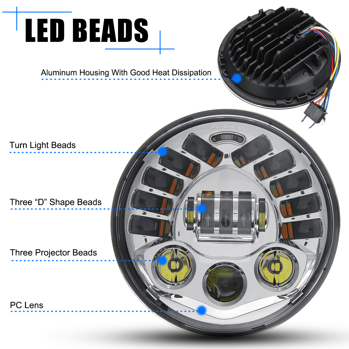 7quot-Projector-LED-Headlights-HiLo-Beam-DRL-Turn-Signal-Light-For-Harley-Davidson-1631949
