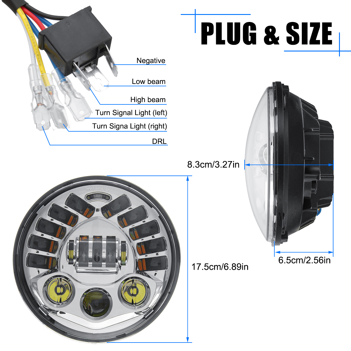 7quot-Projector-LED-Headlights-HiLo-Beam-DRL-Turn-Signal-Light-For-Harley-Davidson-1631949