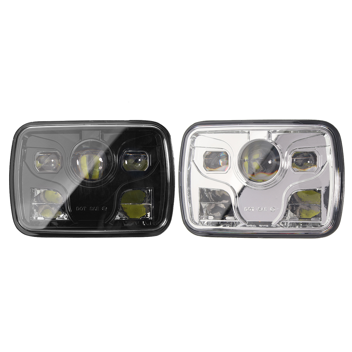 7x6inch-LED-DRL-32W-HID-Bulbs-HighLow-Beam-Front-Headlight-Headlamp-Assembly-1118897