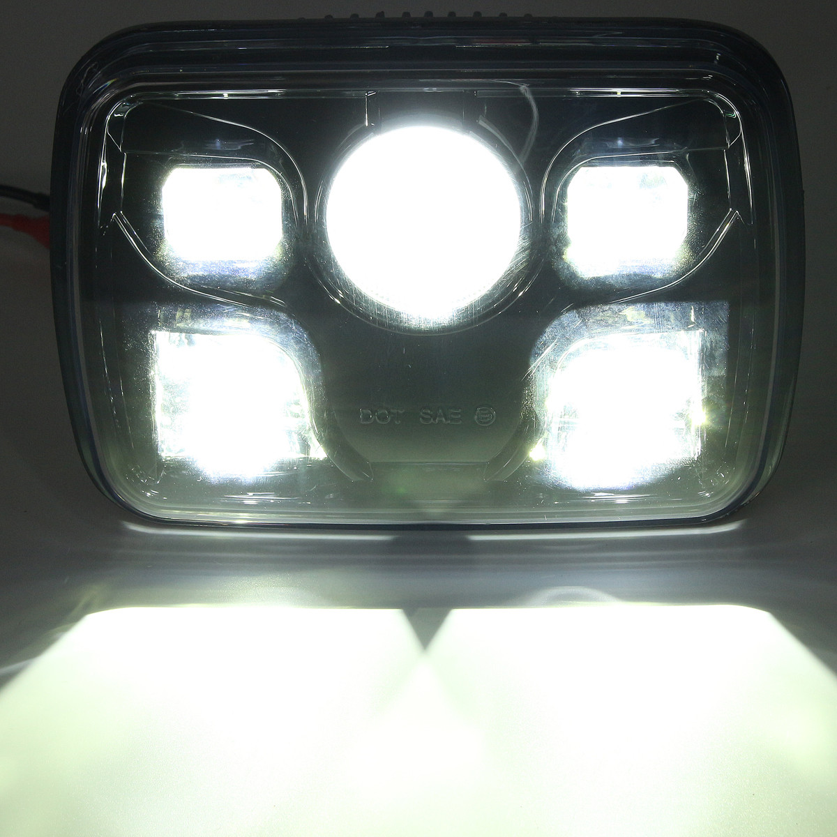 7x6inch-LED-DRL-32W-HID-Bulbs-HighLow-Beam-Front-Headlight-Headlamp-Assembly-1118897