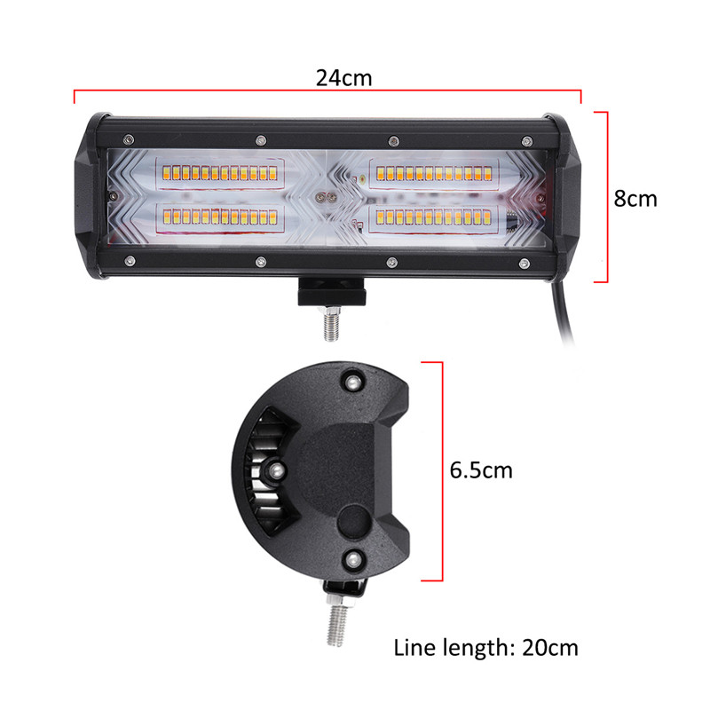 9inch-48-LED-DC9-32V-144W-14400LM-6500-7000k-IP68-Headlights-White--Yellow-Strobe-Light-1490110