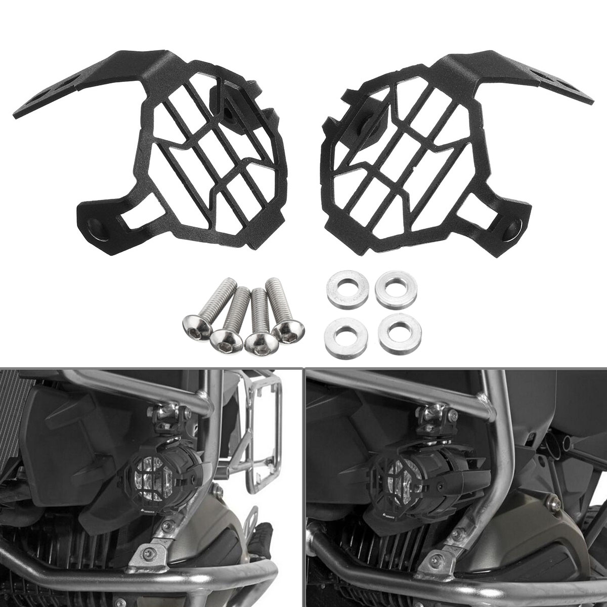 Auxiliary-Fog-Light-Frame-Protector-Guards-Lamp-Cover-For-BMW-R1200GS-F800GS-1393754