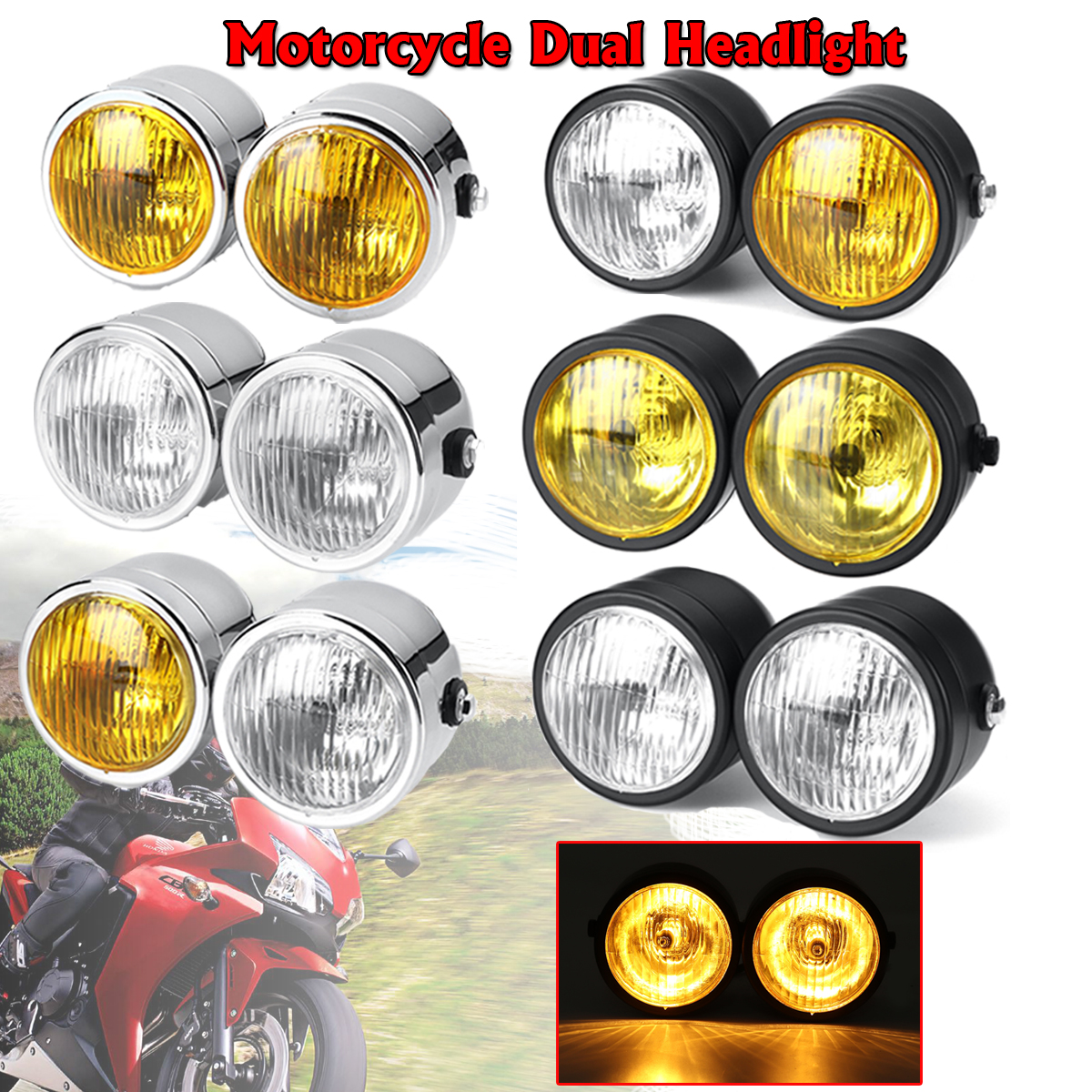 Black-Twin-Headlight-Motorcycle-Double-Dual-Lamp-Street-Fighter-Dual-Headlight-1768594
