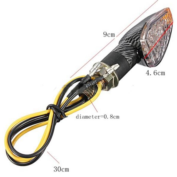 Carbon-Motorcycle-Turn-Signal-14-LED-Indicator-Lights-For-Honda-952063