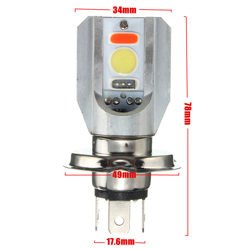 H4-12-24V-Motorcycle-LED-COB-HiLo-Beam-Front-Headlight-Bulb-Lamp-3-Colors-1086764