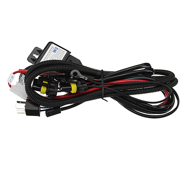 H4-12V-35W-3000h-Motorcycle-Elastic-Xenon-Lamp-HeadLight-Harness-Wiring-Controller-1267959