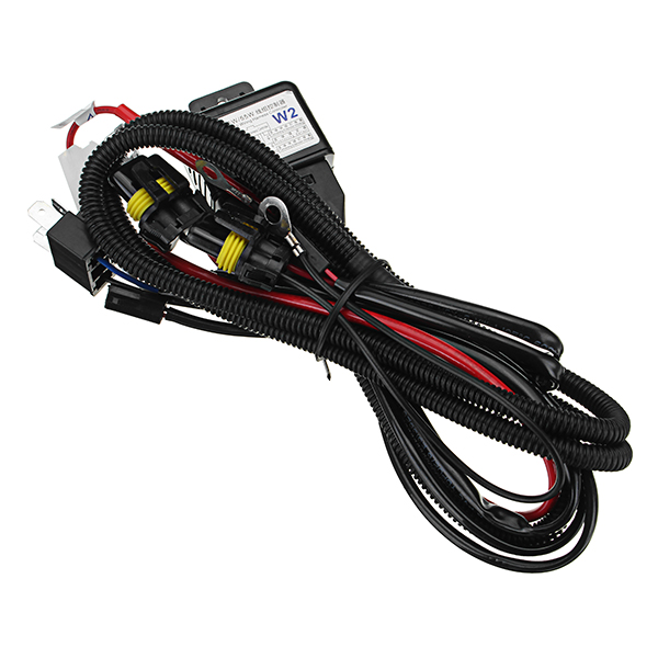 H4-12V-35W-3000h-Motorcycle-Elastic-Xenon-Lamp-HeadLight-Harness-Wiring-Controller-1267959