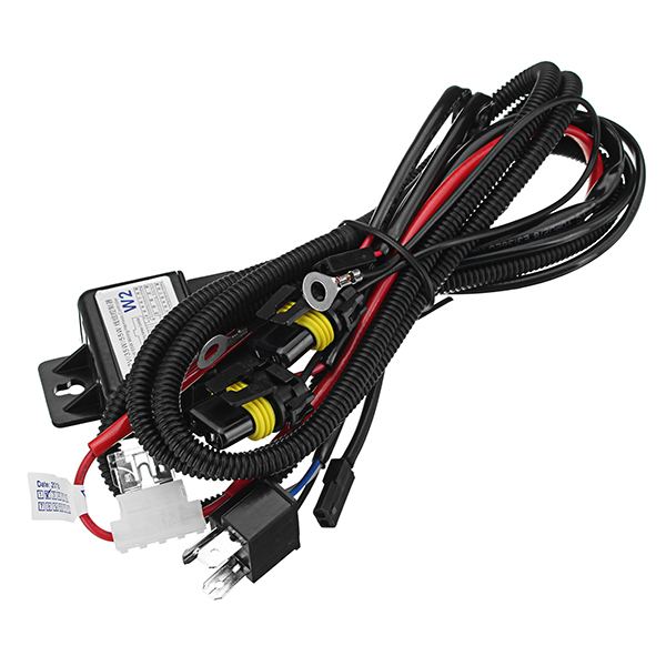 H4-12V-35W-3000h-Motorcycle-Elastic-Xenon-Lamp-HeadLight-Harness-Wiring-Controller-1267959