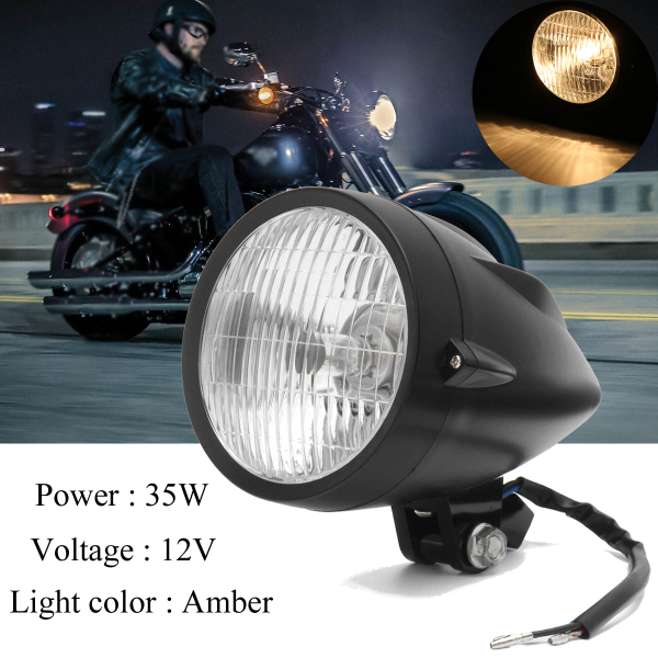 H4-Halogen-Motorcycle-Vintage-Headlight-Hilo-Beam-For-Harley-Bobber-Chopper-Custom-1173318