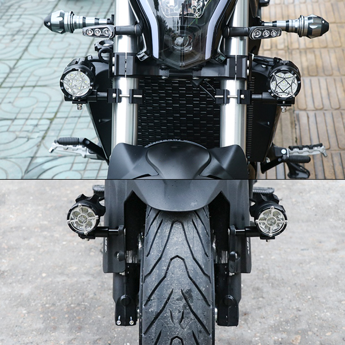 M8-M6-Screws-Spotlight-Bracket-LED-Headlight-Mounting-Holder-Motorcycle-Fork-Shock-Absorber-Post-Sup-1737352