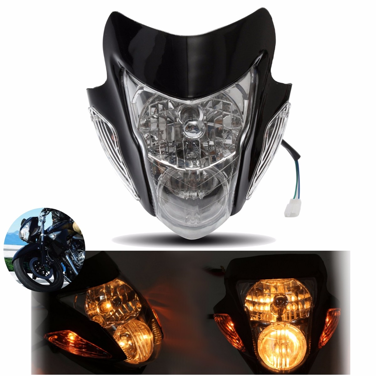 Motorcycle-Amber-Light-Headlight-Lamp-For-Street-fighter-Honda-Yamaha-Suzuki-Kawasaki-1118549