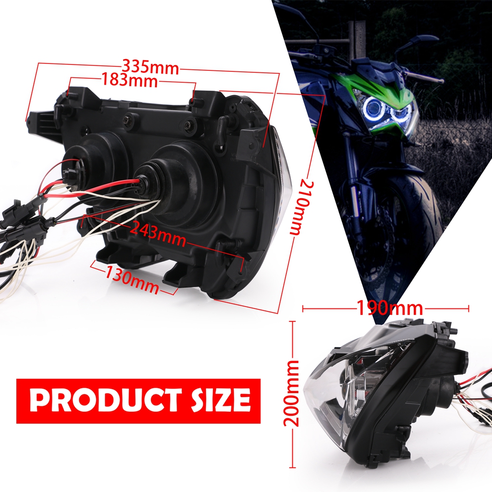 Motorcycle-Headlight-Assembly-Angel-Eyes-Front-Clear-Headlight-Headlamp-For-Kawasaki-Z800-z250-2013--1785029