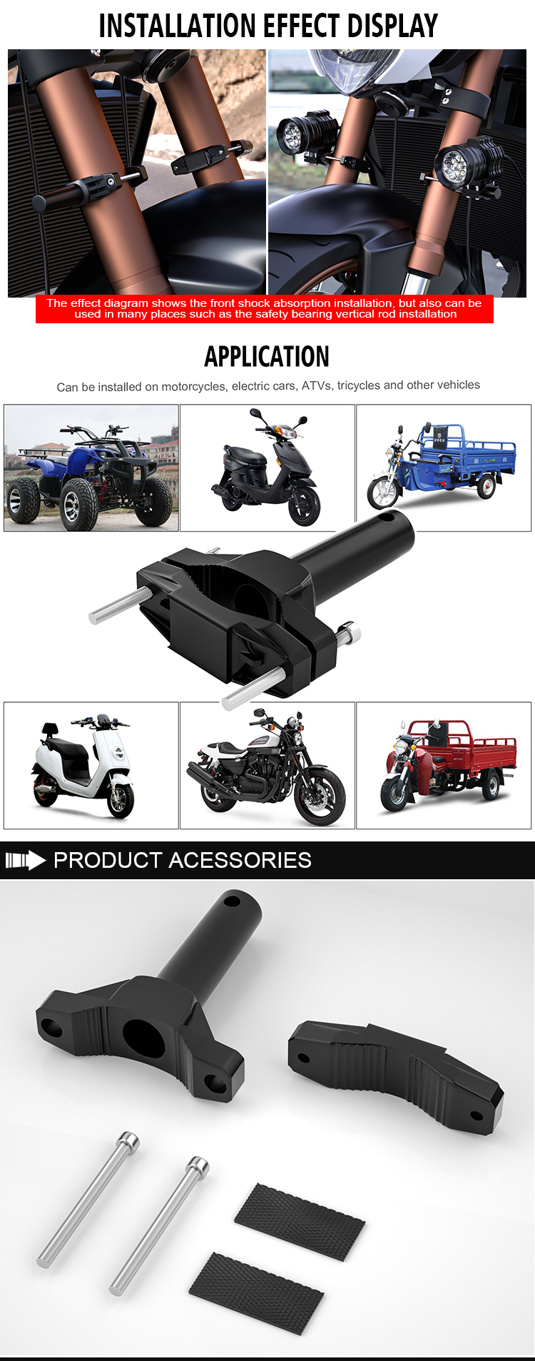 Motorcycle-Light-Bracket-Shock-absorber-Extension-Rod-Frame-Bumper-Modified-Damping-Large-Fixture-Sp-1727155