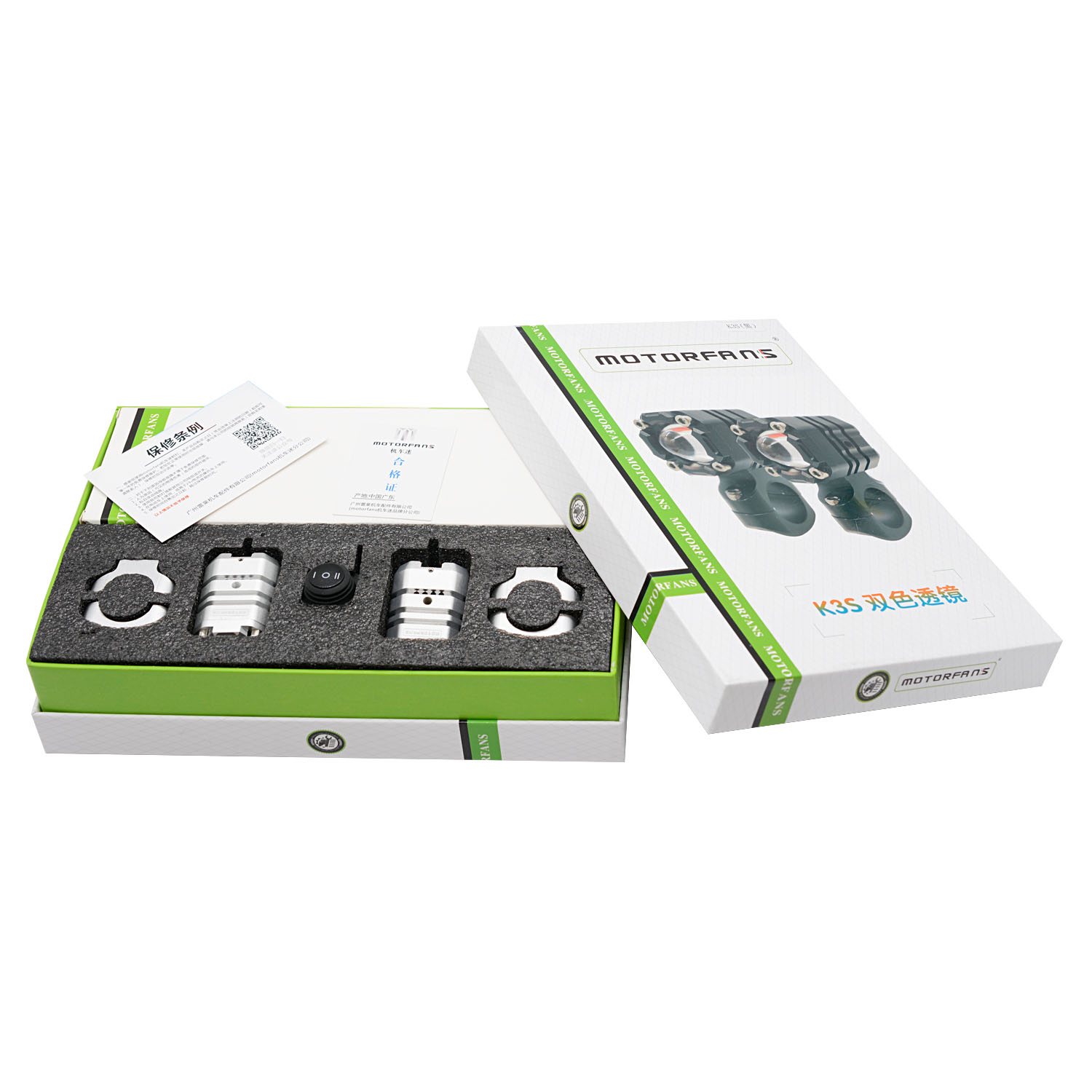 Pair-12V-20W-6000K-IP67-BlackSliver-Motorcycle-Turbo-LED-Yellow--White-Headlights-Flash-Strobe-Light-1727700