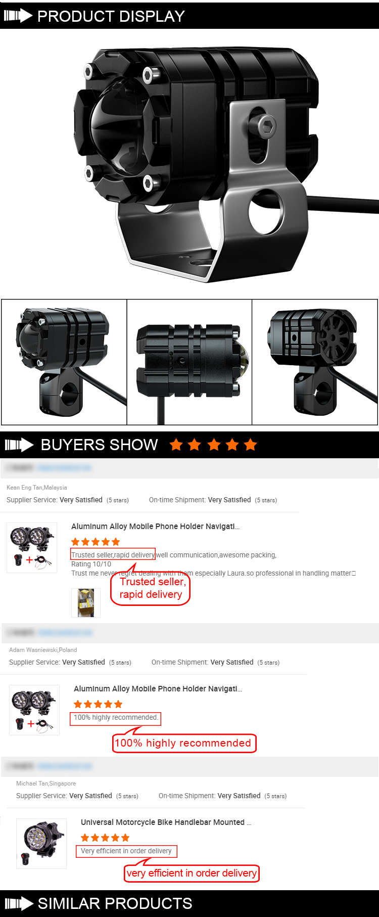 Pair-12V-20W-6000K-IP67-BlackSliver-Motorcycle-Turbo-LED-Yellow--White-Headlights-Flash-Strobe-Light-1727700