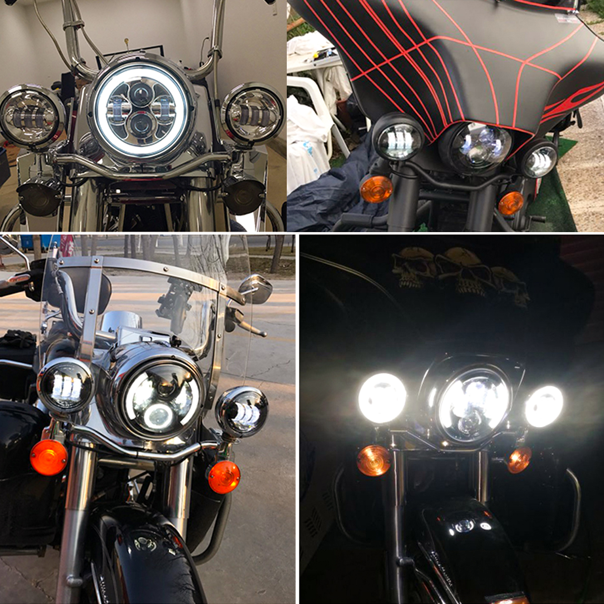 Pair-4-Inch-30W-6000K-LED-Headlights-Flood-Fog-Passing-Light-White-Lamp-Fit-For-Harley-1637448