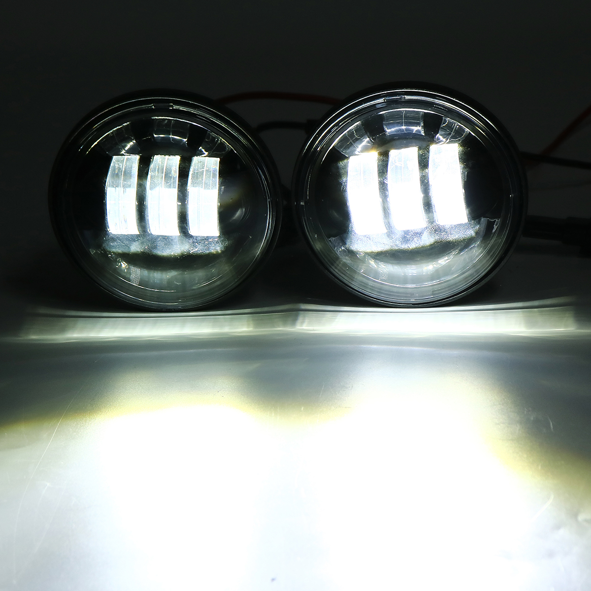 Pair-4-Inch-30W-6000K-LED-Headlights-Flood-Fog-Passing-Light-White-Lamp-Fit-For-Harley-1637448