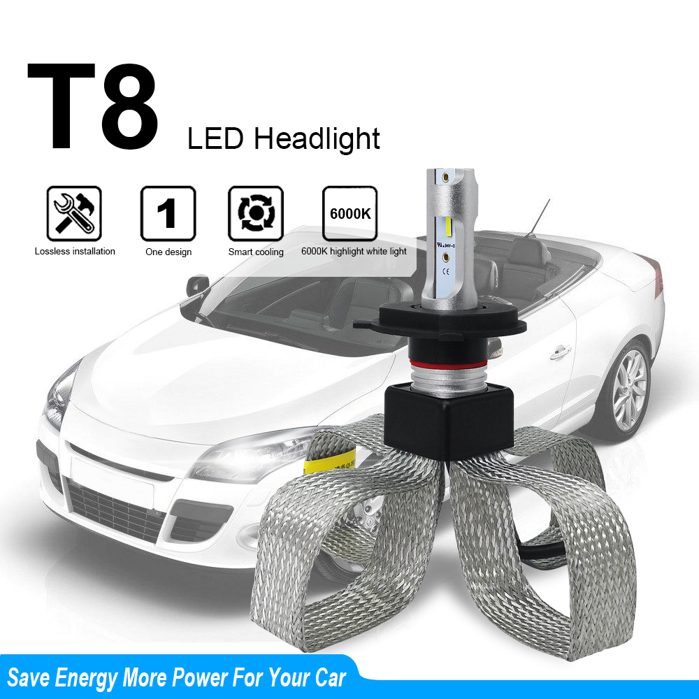 Roadsuntrade-2pcs-12V24V-T8-LED-Bulb-H1H4H7H1190059006-White-Headlights-60W-6000Lm-COB-Headlamp-Auto-1622619