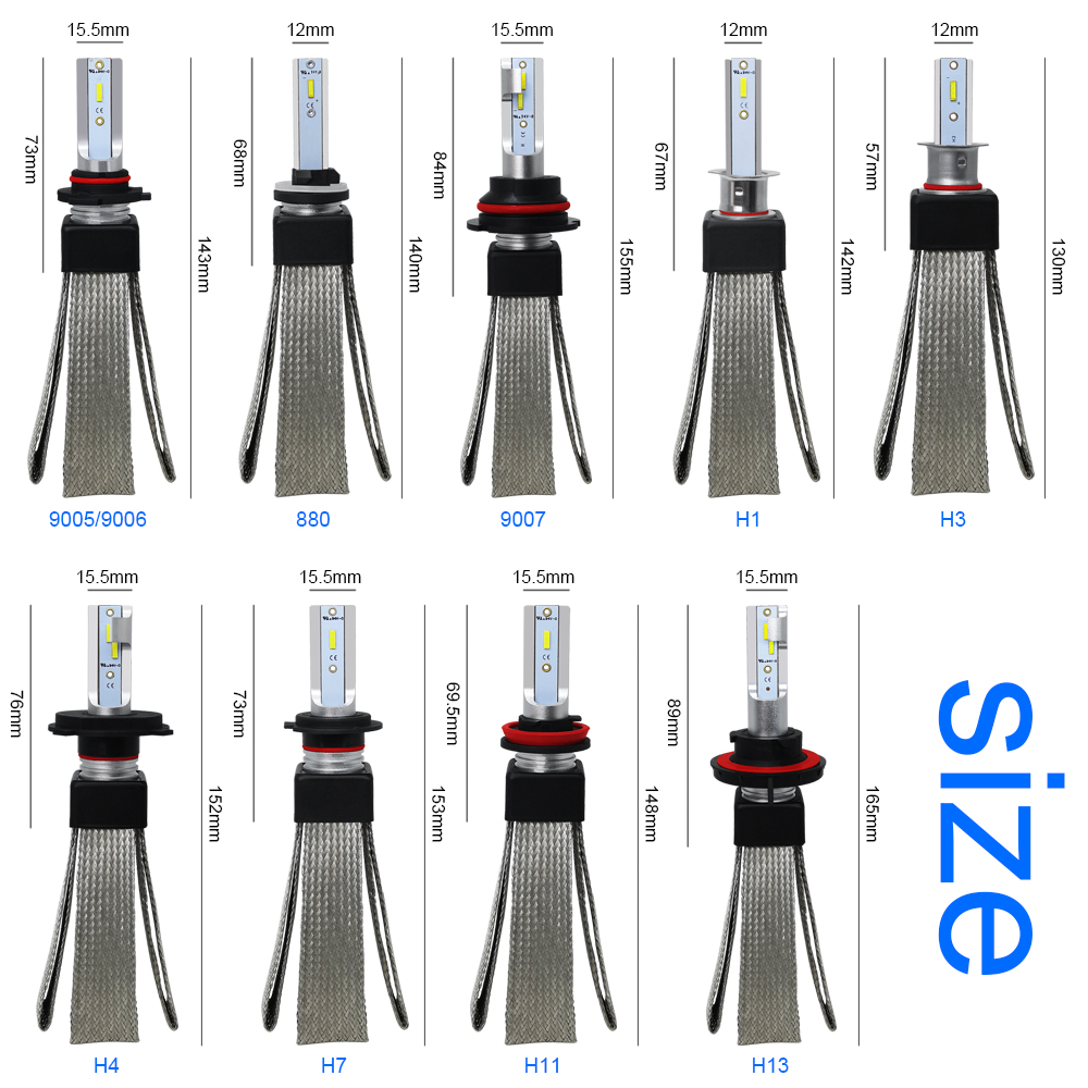 Roadsuntrade-2pcs-12V24V-T8-LED-Bulb-H1H4H7H1190059006-White-Headlights-60W-6000Lm-COB-Headlamp-Auto-1622619