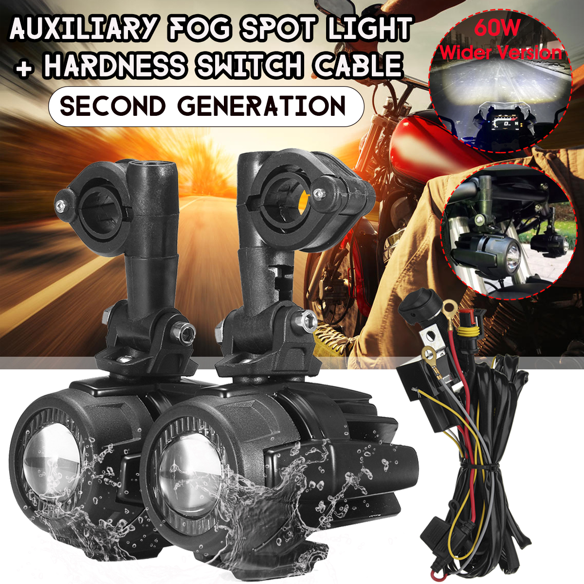Second-Generation-LED-Auxiliary-Fog-Light-Spot-Beam-Lamp-Aluminum-Alloy-With-Wiring-Harness-Switch-C-1485719