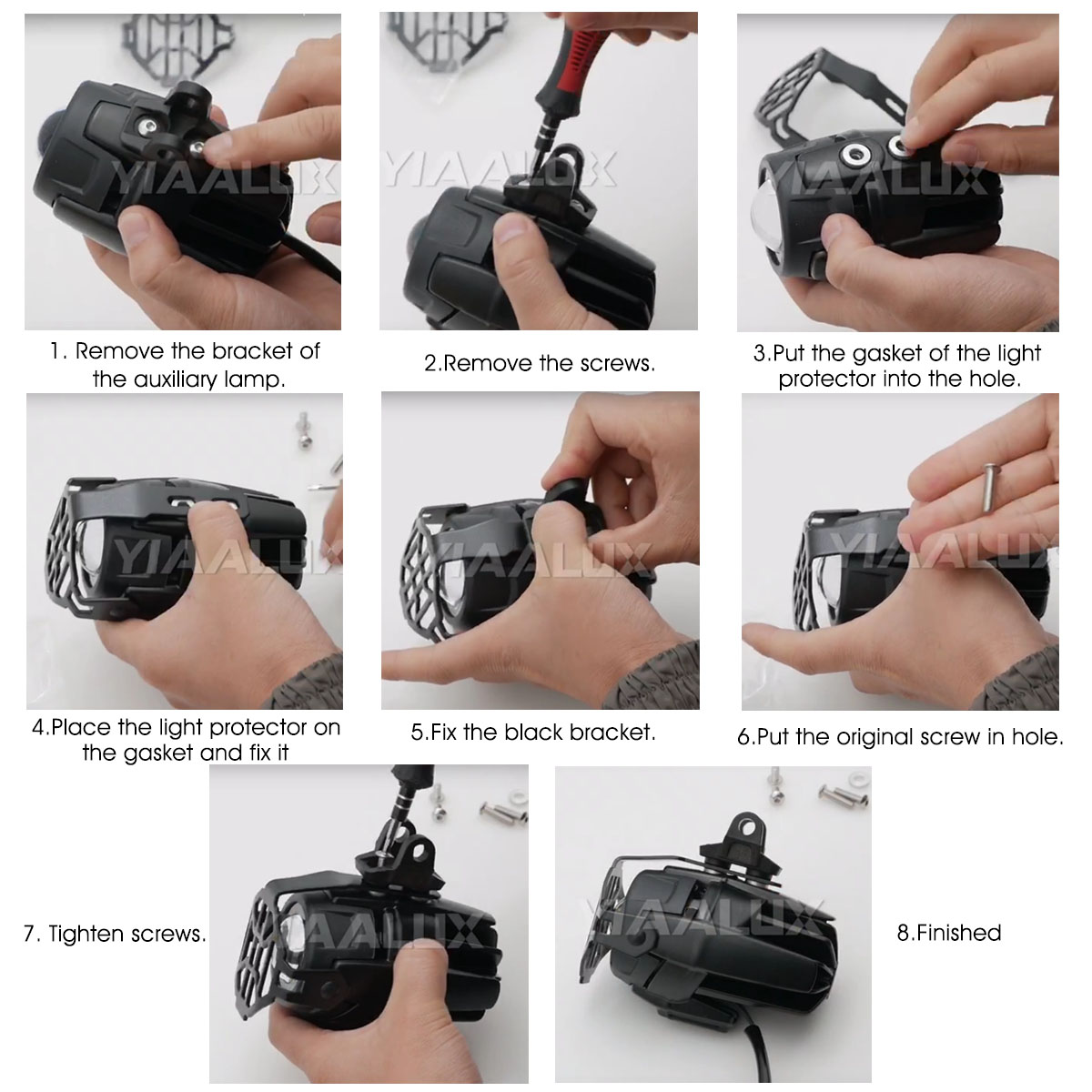 Second-Generation-LED-Auxiliary-Fog-Spot-Light-Driving-Aluminum-Alloy-LampProtector-Cover-For-BMW-R1-1485560