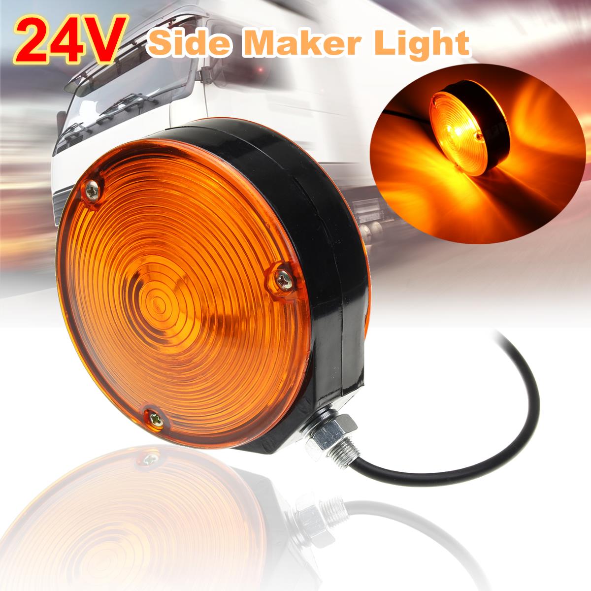 Trailer-Truck-Lorry-Lollipop-Earring-Amber-Mirror-Side-Maker-Lamp-Light-1270304