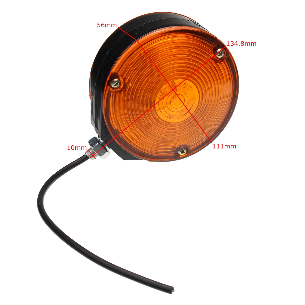 Trailer-Truck-Lorry-Lollipop-Earring-Amber-Mirror-Side-Maker-Lamp-Light-1270304