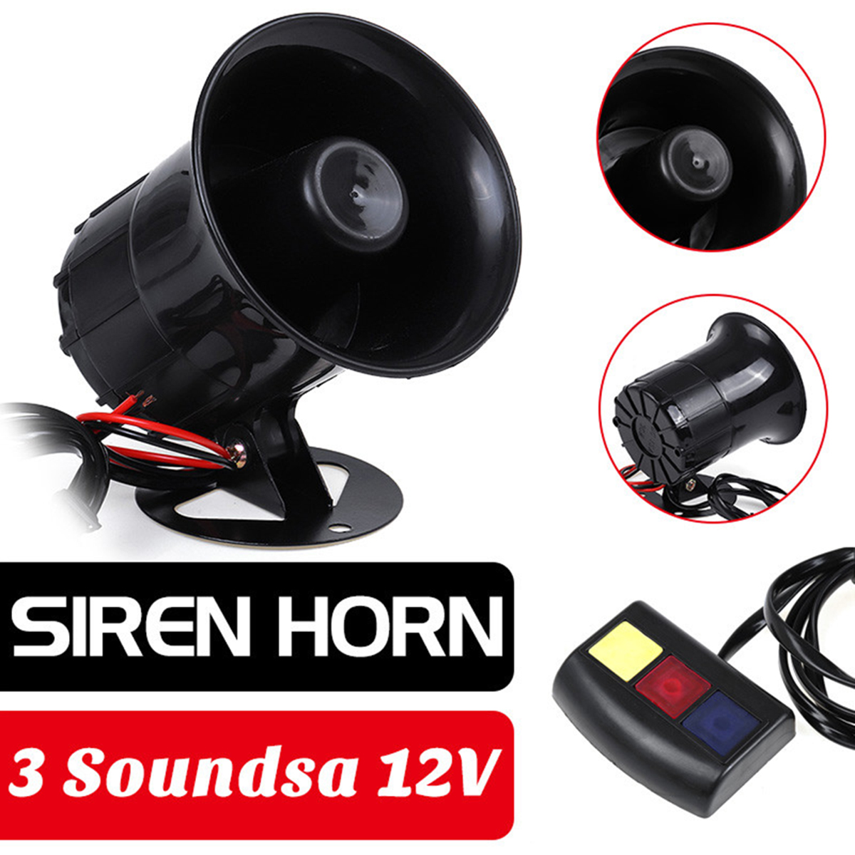 100W-12V-3-Tone-Sound-Loud-Car-Motorcycle-Warning-Alarm-Police-Fire-Siren-Horn-1695767