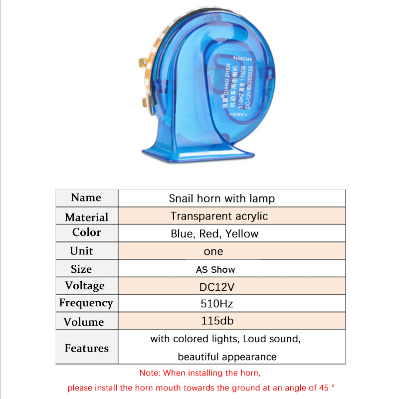 115DB-12V-Super-Loud-Rainbow-Color-LED-Light-Lamp-Glow-Snail-Horn-Waterproof-High-Bass-Modified-Moto-1706868