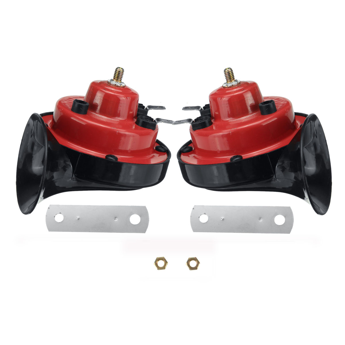 12V-300dB-Dual-Tone-Air-Snail-Horns-Loud-Siren-For-Car-Van-Motorcycle-Universal-1779947