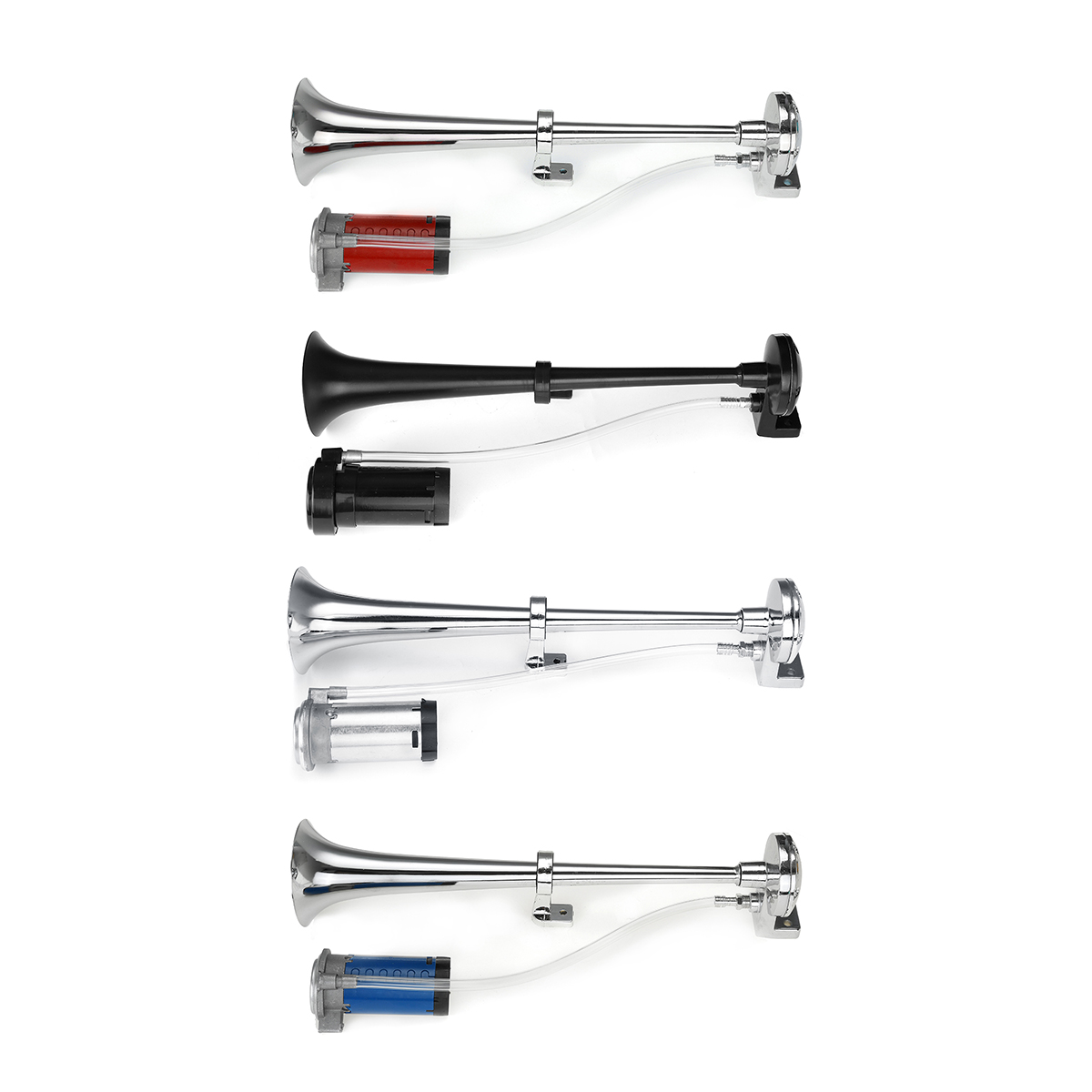 12V-Viping-Car-Horn-150DB-Air-Horn-450mm-Loudspeaker-Horn-Chrome-Zinc-Black-Single-1814507