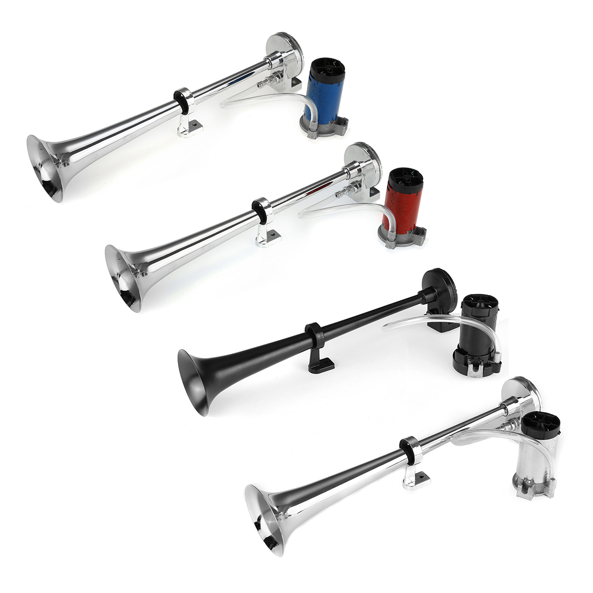 12V-Viping-Car-Horn-150DB-Air-Horn-450mm-Loudspeaker-Horn-Chrome-Zinc-Black-Single-1814507