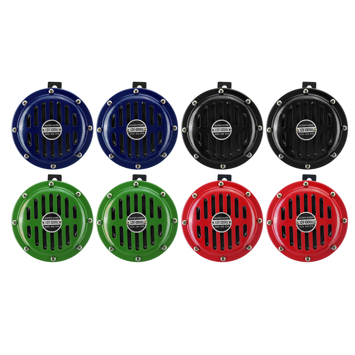 Pair-12V-115dB-Horn-Compact-Super-Tone-Loud-Blast-Stainless-Steel-4-Colors-1693864