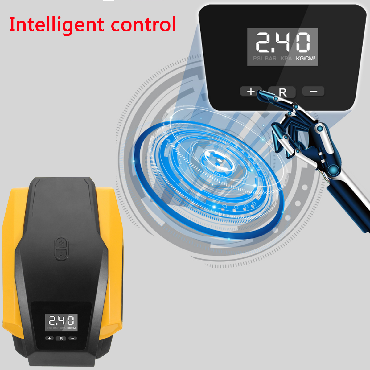 12V-120W-260PSI-Tire-Inflator-Electric-Air-Compressor-Digital-DisplayPointer-With-LED-Light-For-Moto-1226155