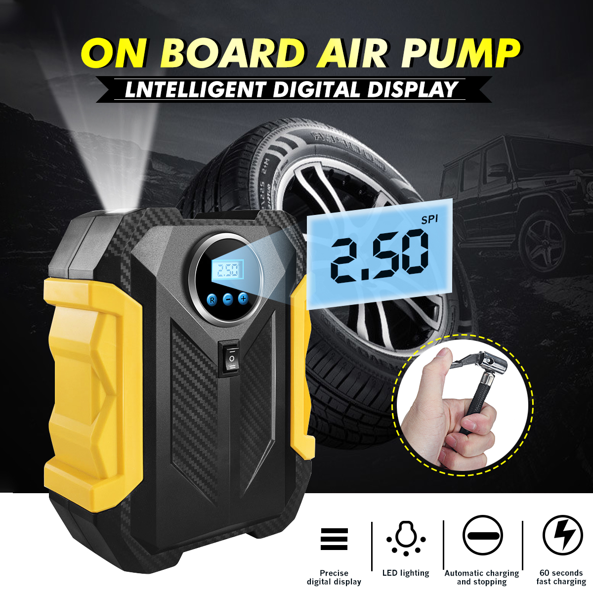 12V-150-PSI-Portable-Mini-Air-Pump-Compressor-Handheld-Car-Tire-Intelligent-Digital-Display-Electric-1746750
