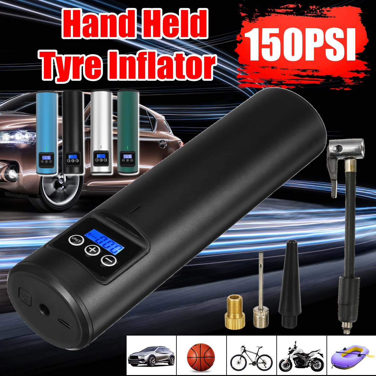 12V-150PSI-20Lmin-Rechargeable-Portable-Compressor-Digital-Air-Pump-For-Car-Bicycle-with-LED-Light-L-1714181