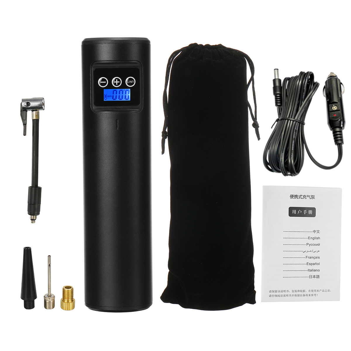 12V-150PSI-20Lmin-Rechargeable-Portable-Compressor-Digital-Air-Pump-For-Car-Bicycle-with-LED-Light-L-1714181