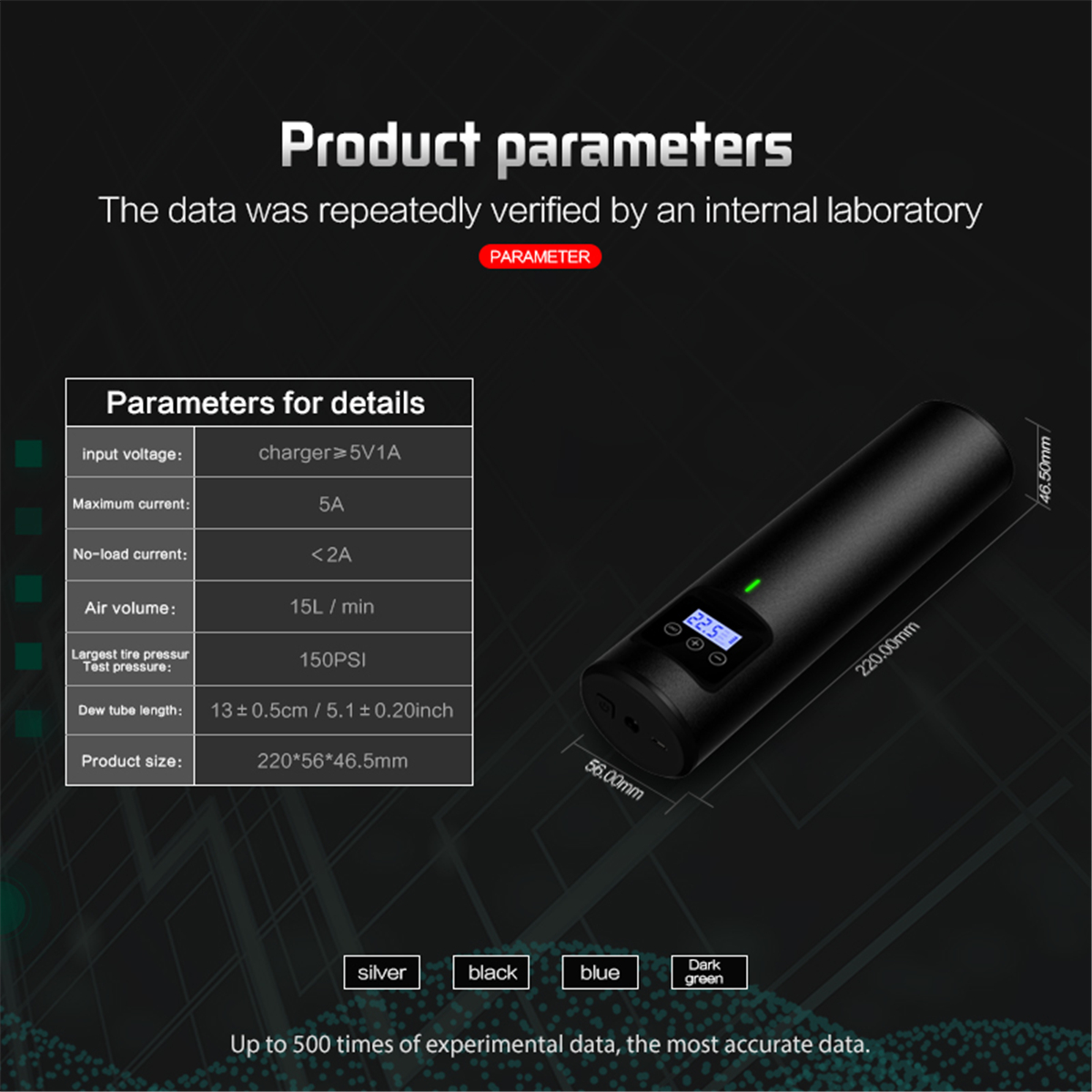 12V-150PSI-20Lmin-Rechargeable-Portable-Compressor-Digital-Air-Pump-For-Car-Bicycle-with-LED-Light-L-1714181