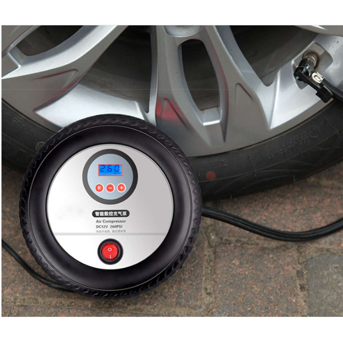 12V-260PSI-Portable-Mini-Digital-Display-Pump-Autoreifen-Form-Air-Pump-Compressor-1214244