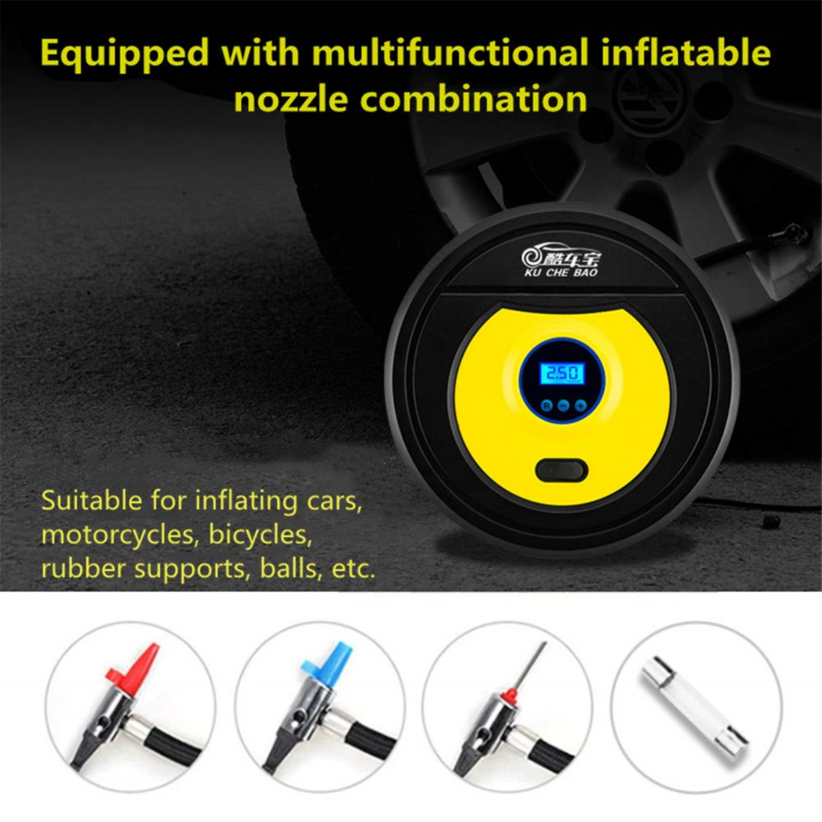 12V-Portable-Tire-Air-Pump-Digital-DisplayPointer-Compressor-Inflator-W-LED-Lights-1538421