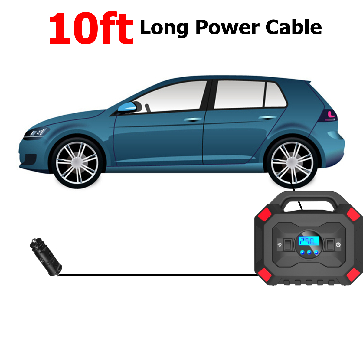 150PSI-120W-Multifunctional-LCD-Car-Air-Compressor-Inflator-Pump-25-Cylinder-Digital-Display-Tyre-In-1724776