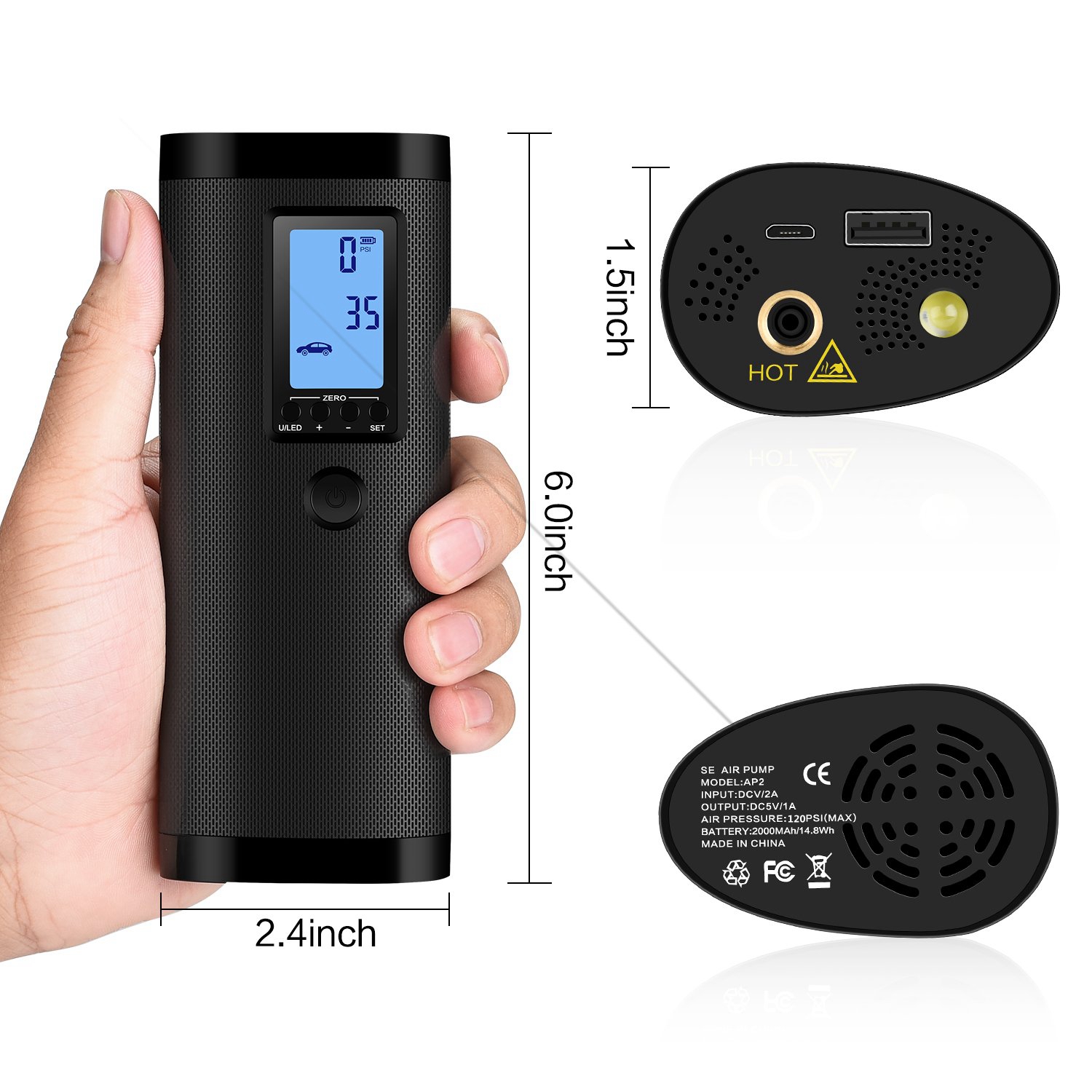 Enusictrade-Upgraded-3-IN-1-Wireless-120Psi-Portable-Air-Pump-20Lmin-Cordless-Tire-Compressor-Intell-1606278