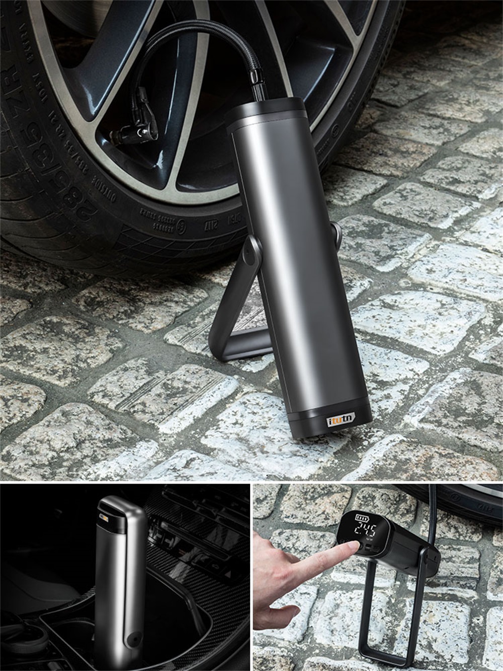 Itutn-150PSI-2000mAh-Portable-Cordless-Digital-Air-Compressor-Pump-Electric-Tire-Inflator-LED-Auto-S-1816537